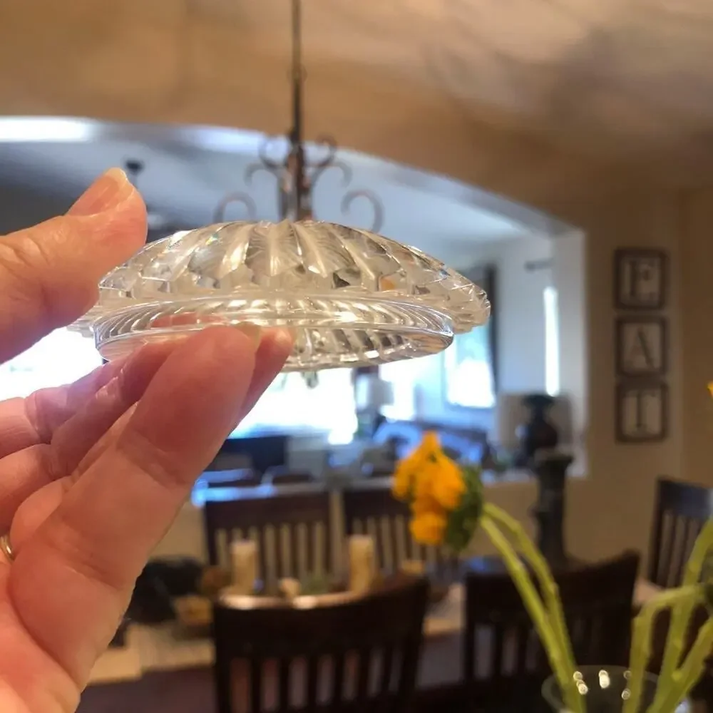 Vintage Waterford crystal glass trinket box 3-1/4